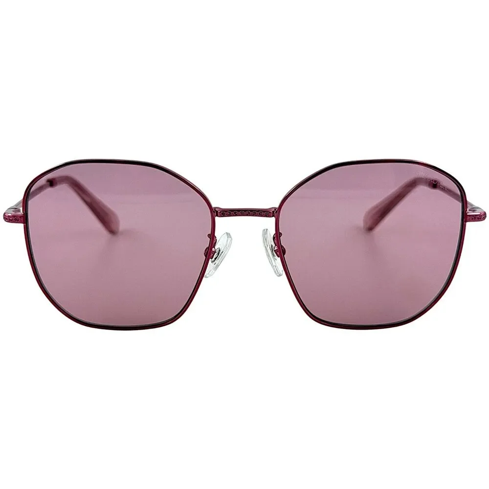 Swarovski SK7012D Womens Metal Sunglass 401284 Rose 57-19 Pink Lenses